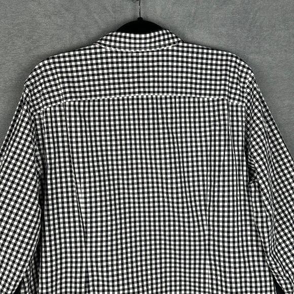Lauren Ralph Lauren Top Womens 2X Black White Check Button Up Career Preppy - Picture 8 of 13